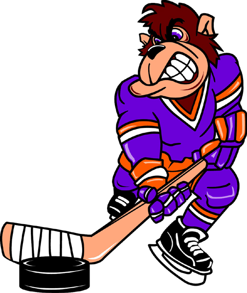 Gorilla mascot hockey team sticker. Show your team pride! 