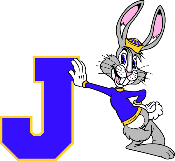 Jack Rabbit mascot sports decal. Make it your own! 