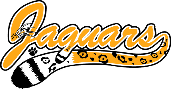 'Jaguars' lettering team mascot vinyl sports decal. Personalize as you order. Jaguars font