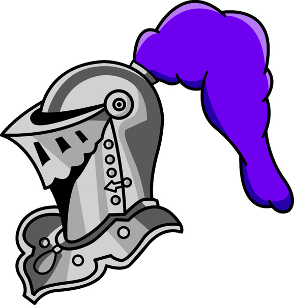 Knight team mascot full color vinyl sports decal. Personalize on line. Knight 2