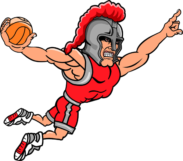 Knight basketball player team mascot color vinyl sports decal. Customize on line. Knight Basketball