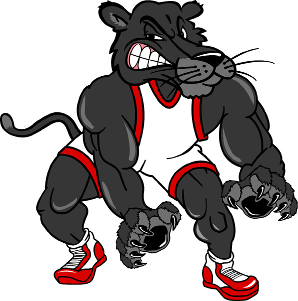 Panther mascot Wrestling team decal. Let your team spirit shine! 