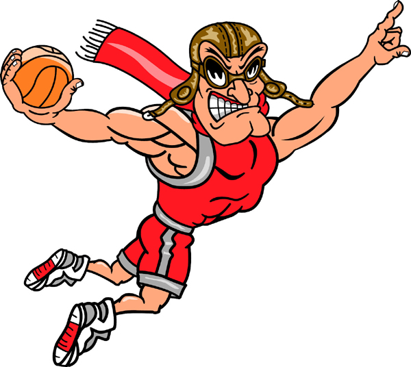Pilot Basketball mascot sports team decal. Show school pride! 