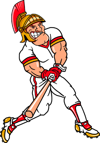 Trojan Baseball mascot team sports decal. Make it personal!
