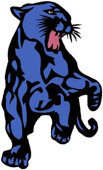 Panther mascot sports decal. Customize on line. 2a8 cougar sticker