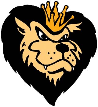 Lion king mascot color sports decal. Personalize on line. 2b17 lion mascot