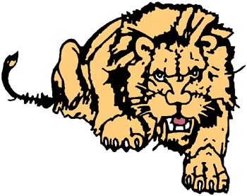 Lion mascot color sports decal. Personalize on line. 2c13 lion mascot