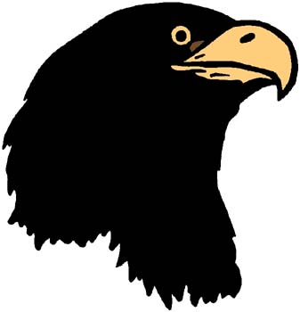 Hawk mascot sports decal. personalize as you order. 2g5 hawk decal