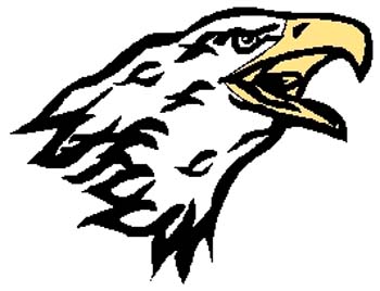 Predator bird mascot sports decal. Personalize on line. 2g9 hawk bird decal