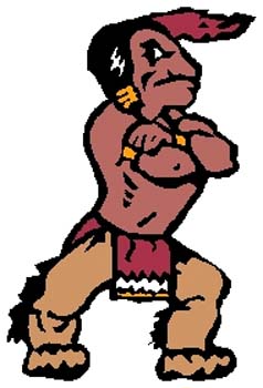 Indian mascot sports sticker. Customize on line. 2l3 indian decal