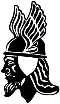 Viking mascot silhouette sports decal. Customize on line. 2l7 viking mascot silhouette