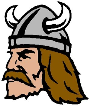 Viking mascot sports sticker. Personalize on line. 2m13 viking