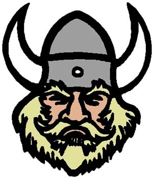 Viking mascot sports decal. Personalize as you order. 2m14 viking