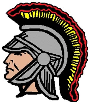 Trojan mascot sports sticker. Customize as you order. 2m3 trojan head mascot decal