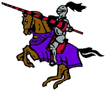 Knight on horse sports decal. Personalize on line. 2m7 knight on horseback vinyl sticker