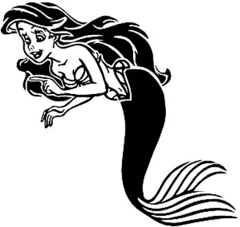 Pretty Mermaid vinyl sticker you can customize on line.  00000944