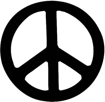 Peace symbol vinyl decal customize on line.  4b