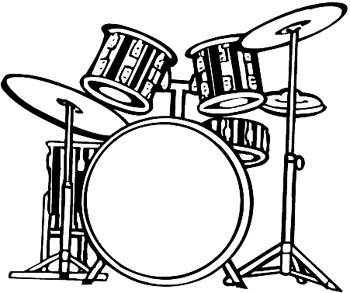Drum set vinyl sticker customized online. Drums