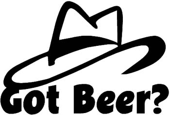 'Got Beer' lettering with a hat vinyl sticker.  GotBeer-01