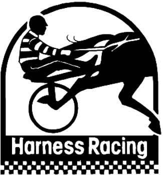 Harness Racing symbol vinyl sticker. Customize on line. HarnessRace2