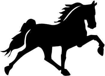 Tennessee Walking Horse silhouette vinyl decal. Customized online.  Horse.