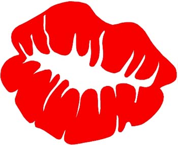 Kissable lips vinyl decal customized online.  Lips-002