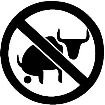 No Bull sign vinyl decal. Customized online. NoBull02