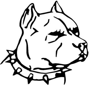 Pit bull dawg head vinyl decal customized online.  Pitbull3