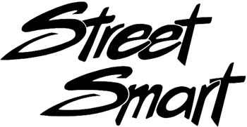 'Street Smart' lettering vinyl sticker, customize on line. StreetSmart