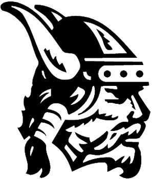 Viking mascot vinyl decal customized online.  Viking1