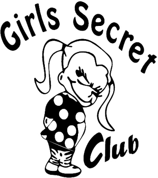 Little girl in pajamas w/ Girls Secret Club
