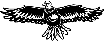 Eagle Mascot decal Customized Online. 0144