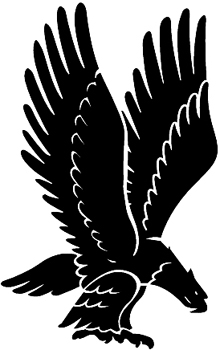 Eagle mascot Silhouette decal Customized Online. 0145