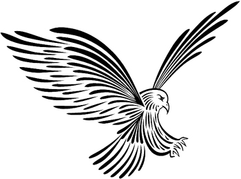 Eagle Landing Mascot vinyl decal. Customized Online. 0194