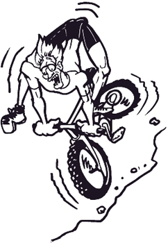 Mountain Bike downhill wreck decal Customized Online. 0189