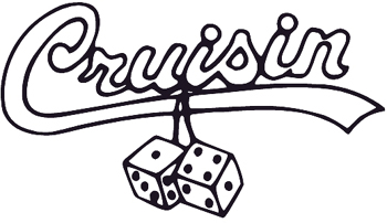 'Cruisin' with Dice hanging Vinyl Decal Customized Online. 0198