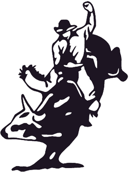 Bullrider Cowboy Decal Customized Online. 0266