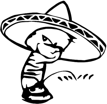 Mexican Calvin peeing Decal Customized Online. 0337