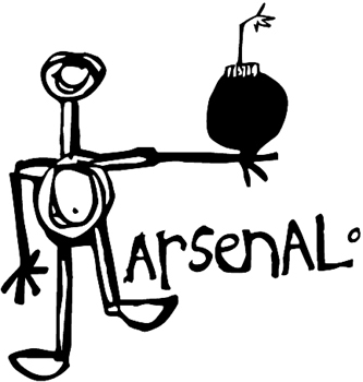 Stick figure with bomb and 'arsenal' lettering vinyl Decal Customized Online.  0341