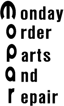 'Monday order parts and repair mopar' lettering Decal Customized Online