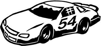 Race Car #54 Vinyl Decal Customized Online. 0405