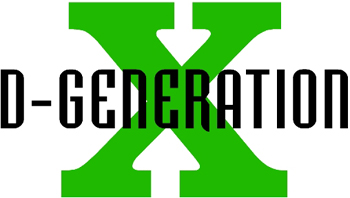 'D Generation X' lettering vinyl decal. Customized Online. 0497