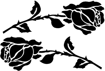 Rose Flower Decal Customized Online. 0502