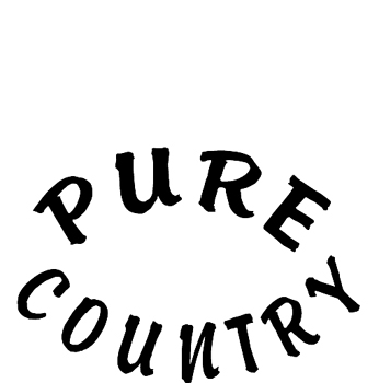 'Pure Country' lettering vinyl decal Customized ONLINE. 0617