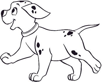 Dalmatian pup cartoon vinyl decal Customized ONLINE. 0621