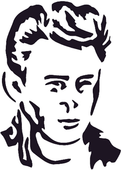 James Dean Drawing decal Customized ONLINE. 0624