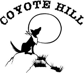 'Coyote Hill' lettering with coyote decal Customized ONLINE. 0644