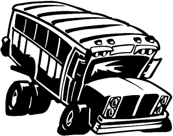 School Bus Cartoon drawing decal Customized ONLINE. 0649