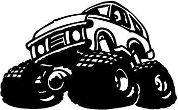 Monster Truck drawing decal Customized ONLINE. 0651