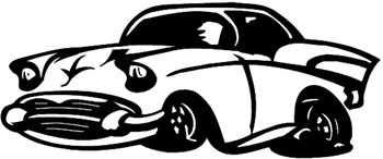 1950s Cadillac drawing decal Customized ONLINE. 0652